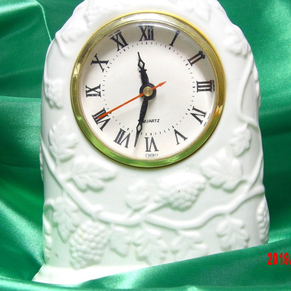 White Glass Clock